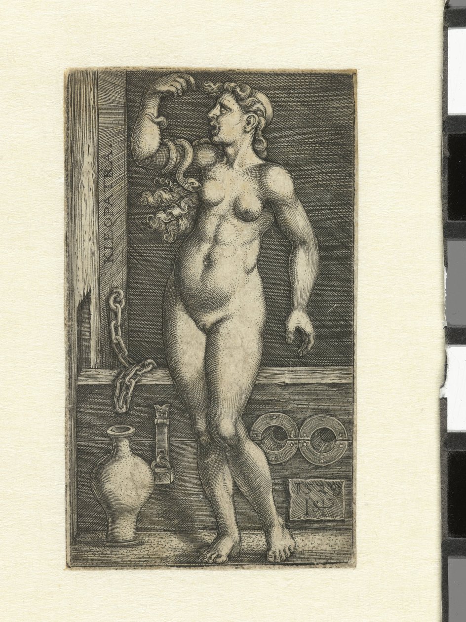 Śmierć Kleopatry Kleopatra (tytuł na obiekcie) autorstwa Hans Sebald Beham