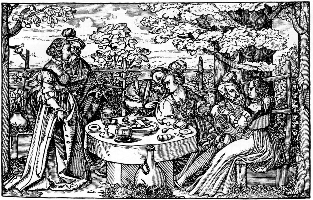 Ogród w Niemczech autorstwa Hans Sebald Beham