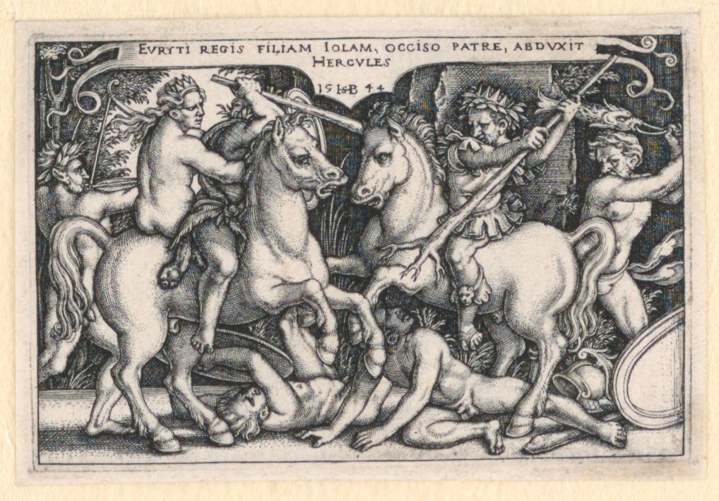 Herkules porywa Iole autorstwa Hans Sebald Beham