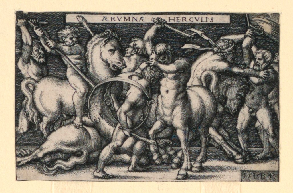 Herkules walczący z centaurami autorstwa Hans Sebald Beham