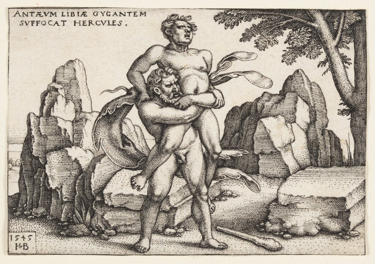 Herkules i Anteusz autorstwa Hans Sebald Beham