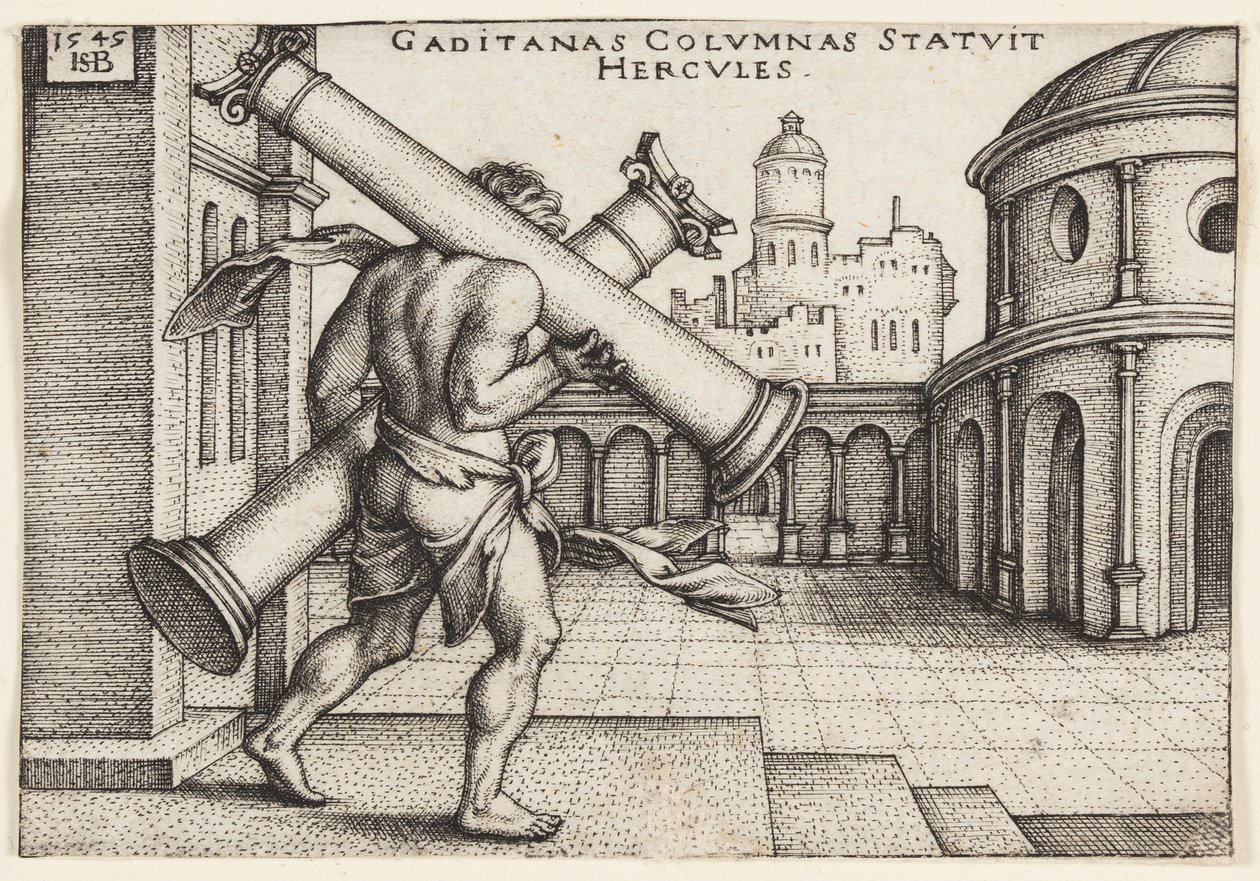 Herkules z filarami Herkulesa autorstwa Hans Sebald Beham