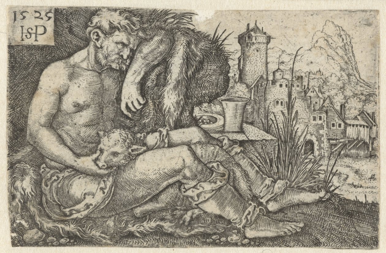 Pasterz i owca autorstwa Hans Sebald Beham