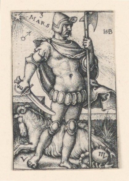 Mars, z Siedmiu Planet autorstwa Hans Sebald Beham