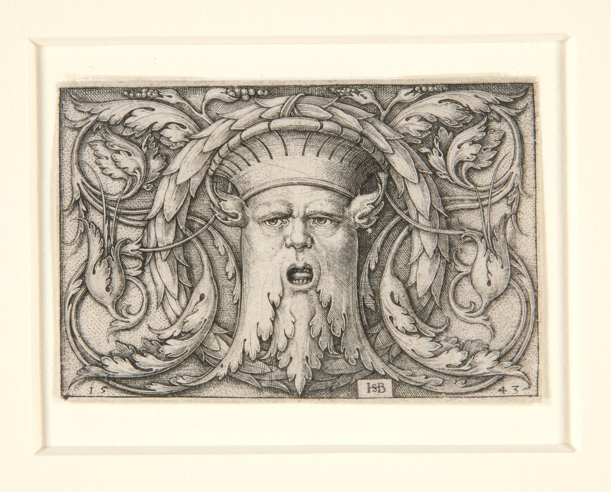 Panel z Mascaronem (ozdoba z maską) autorstwa Hans Sebald Beham