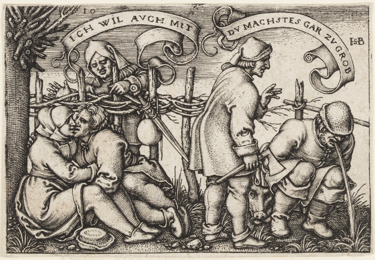 Chłopi za żywopłotem autorstwa Hans Sebald Beham