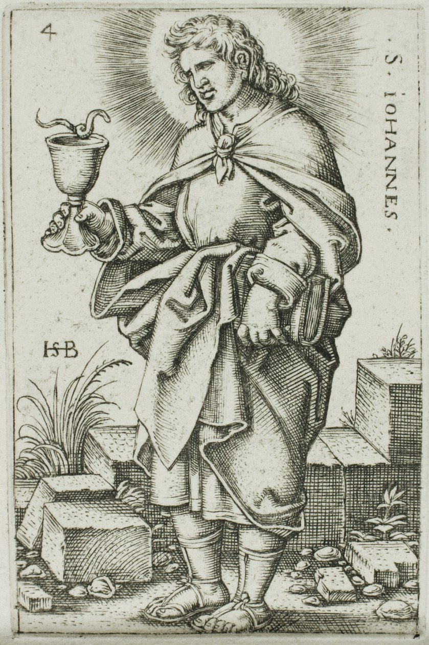 Św. Jan, tablica 4 z Dwunastu Apostołów autorstwa Hans Sebald Beham