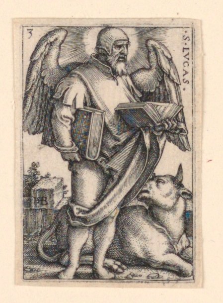 Św. Łukasz, z „Czterech Ewangelistów” autorstwa Hans Sebald Beham