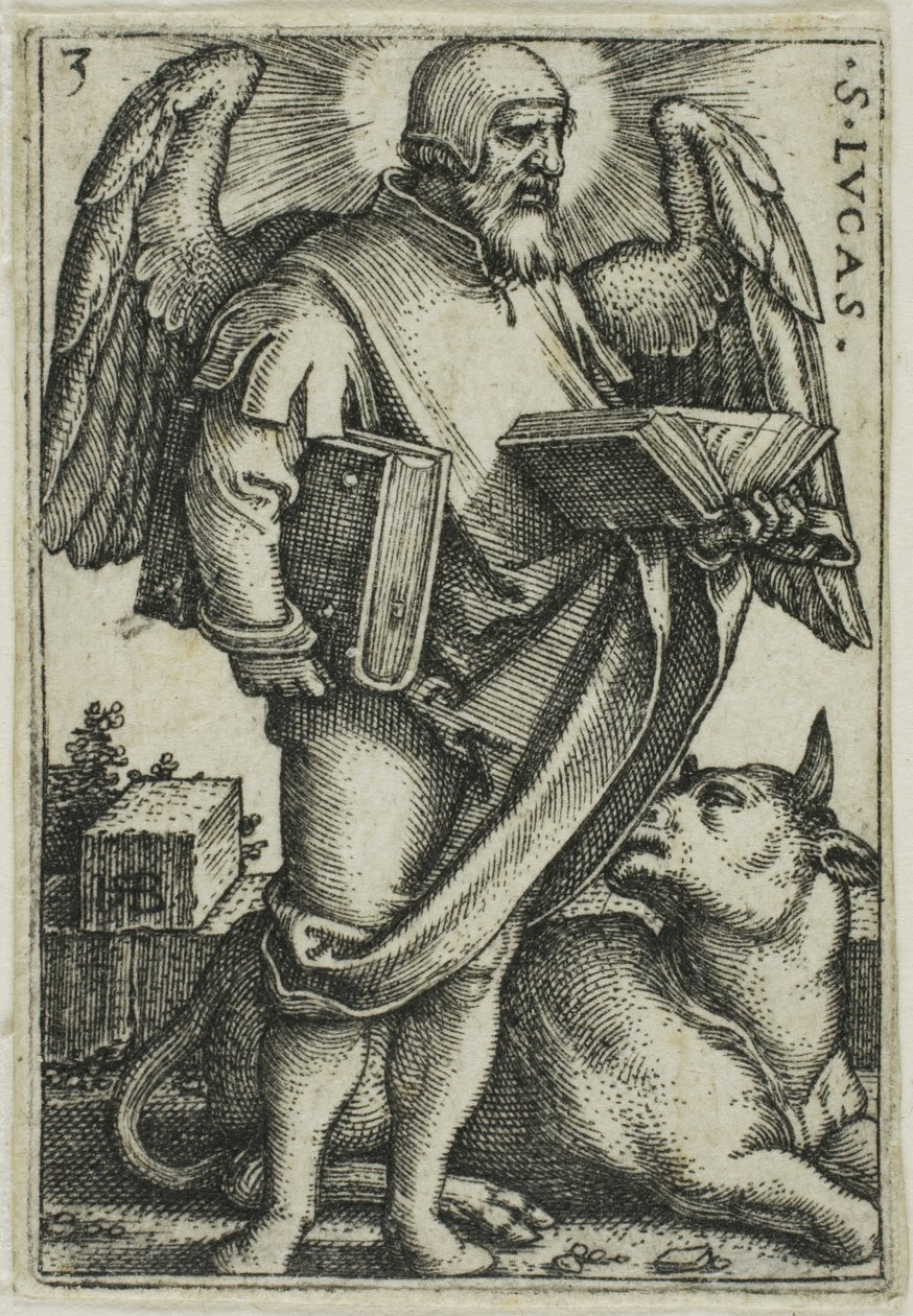 Św. Łukasz, z „Czterech Ewangelistów” autorstwa Hans Sebald Beham