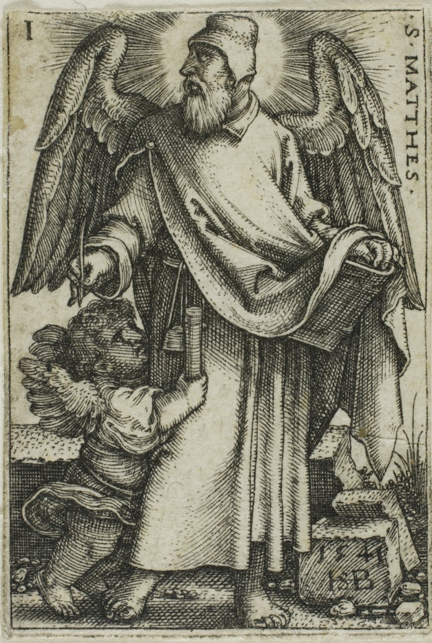 Św. Mateusz, z „Czterech Ewangelistów” autorstwa Hans Sebald Beham