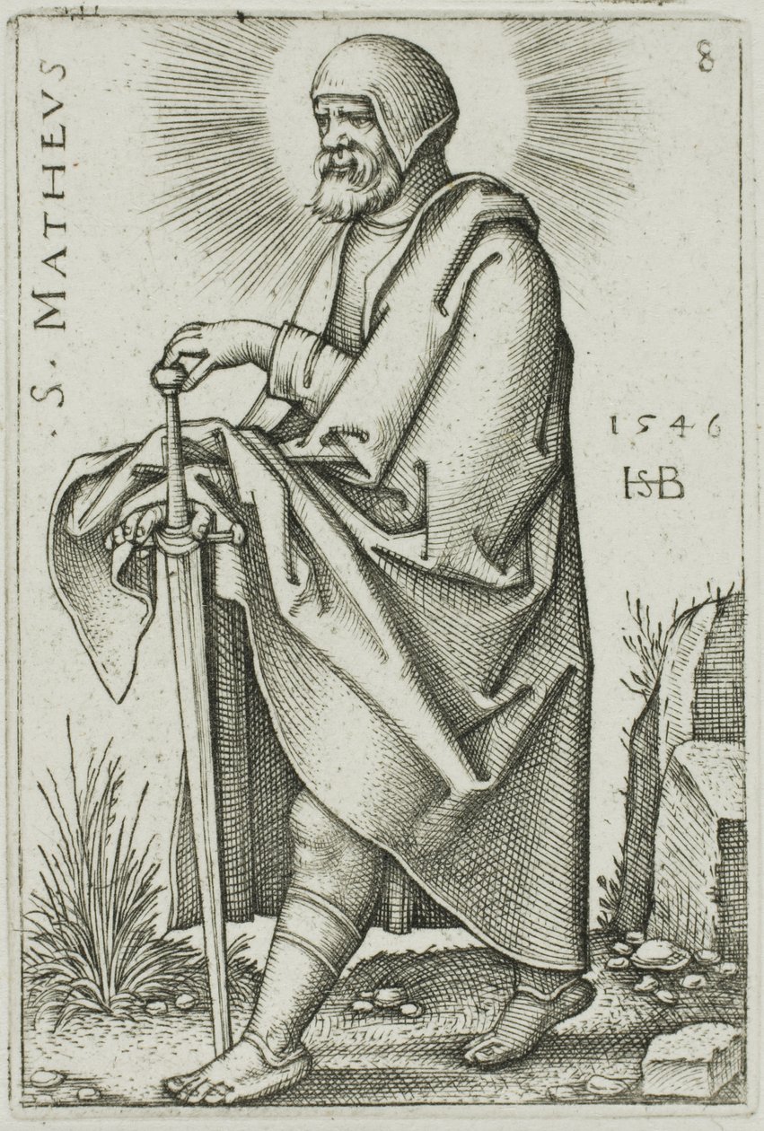 Św. Mateusz, tablica 8 z Dwunastu Apostołów autorstwa Hans Sebald Beham