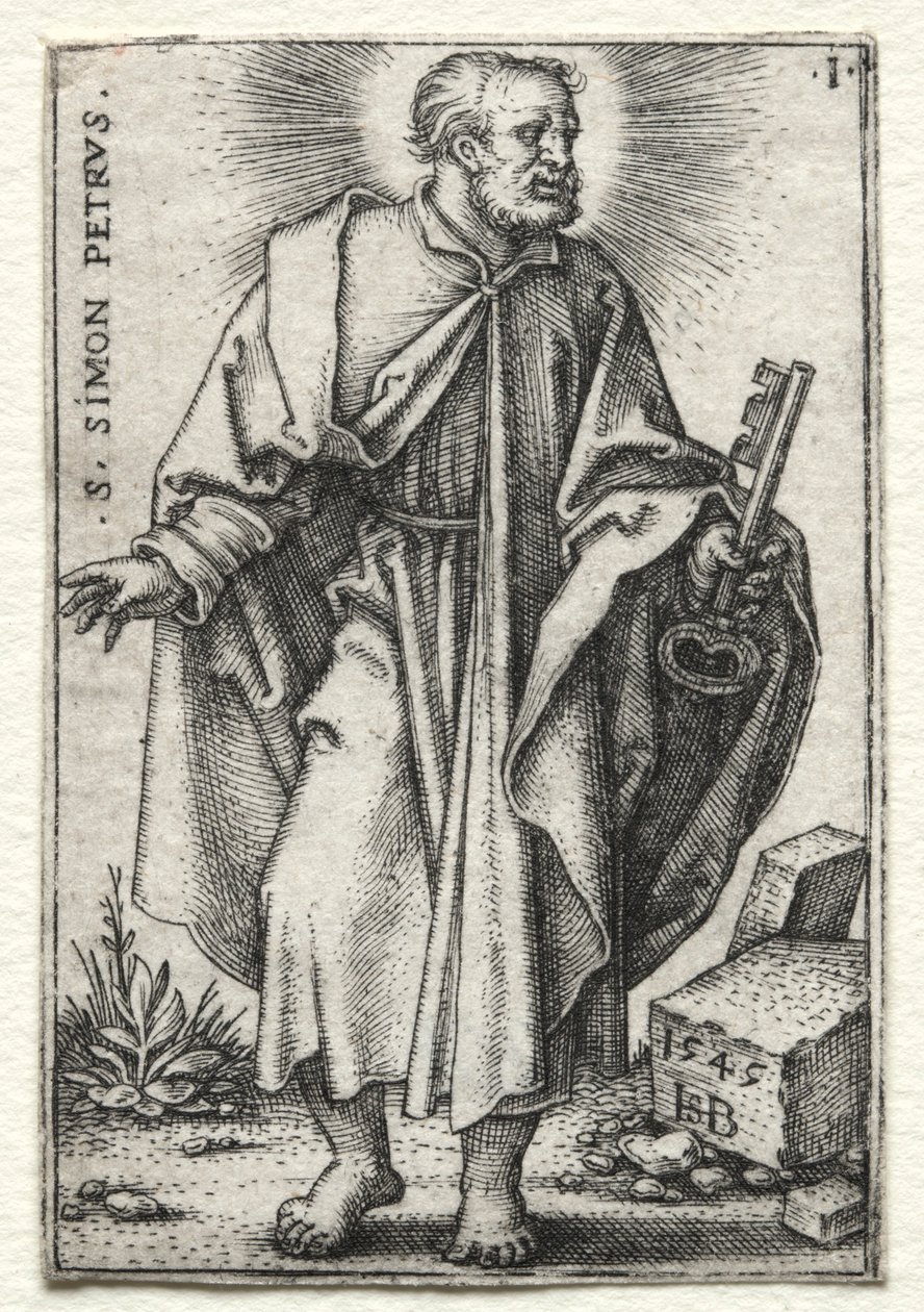Św. Szymona Piotra, 1545-1546. autorstwa Hans Sebald Beham