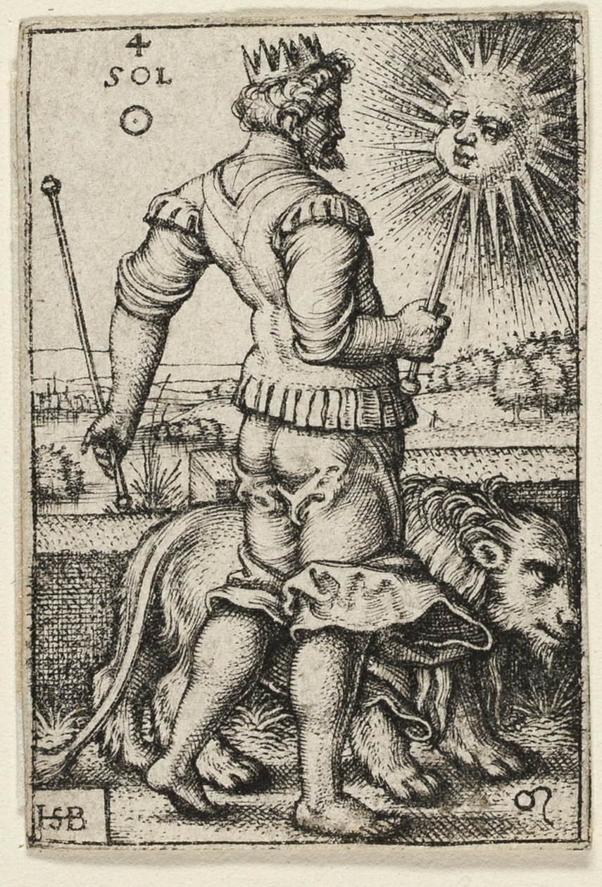 Słońce, płyta czwarta z Siedmiu planet ze zodiakami autorstwa Hans Sebald Beham