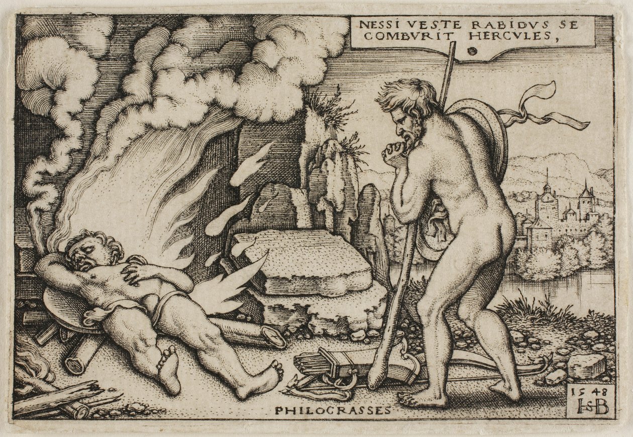 Śmierć Herkulesa, z prac Herkulesa autorstwa Hans Sebald Beham