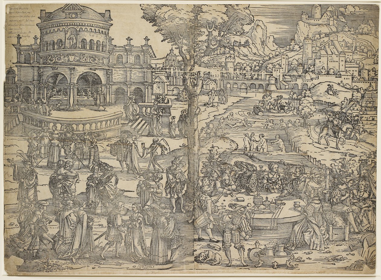 Święto Heroda (drzewryt drukowany z dwóch bloków) autorstwa Hans Sebald Beham