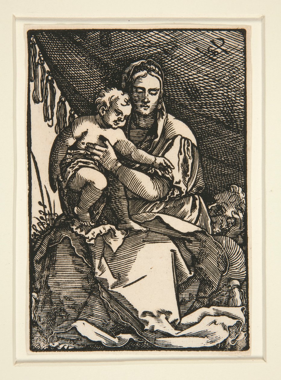 Święta Rodzina pod Baldachimem autorstwa Hans Sebald Beham
