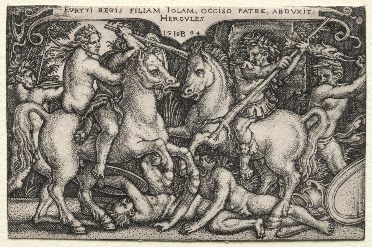 Herkules porywający Iole autorstwa Hans Sebald Beham
