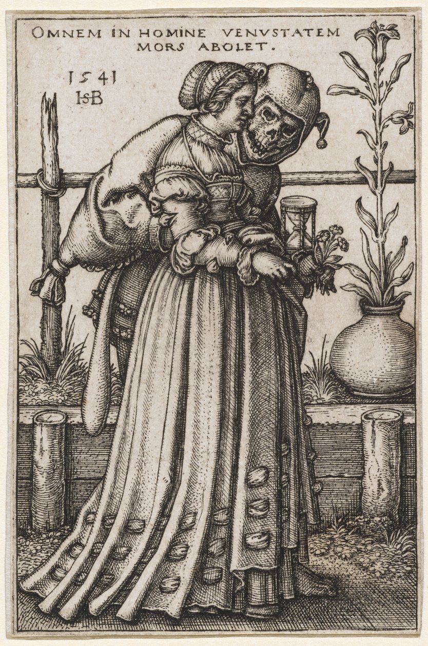 Dama i Śmierć, 1541 (miedzioryt) autorstwa Hans Sebald Beham
