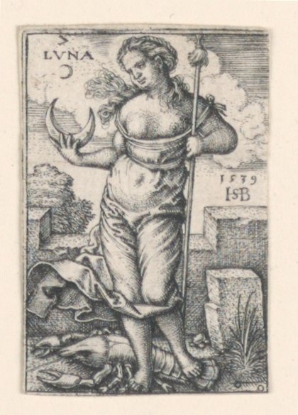 Księżyc, z Siedmiu Planet autorstwa Hans Sebald Beham