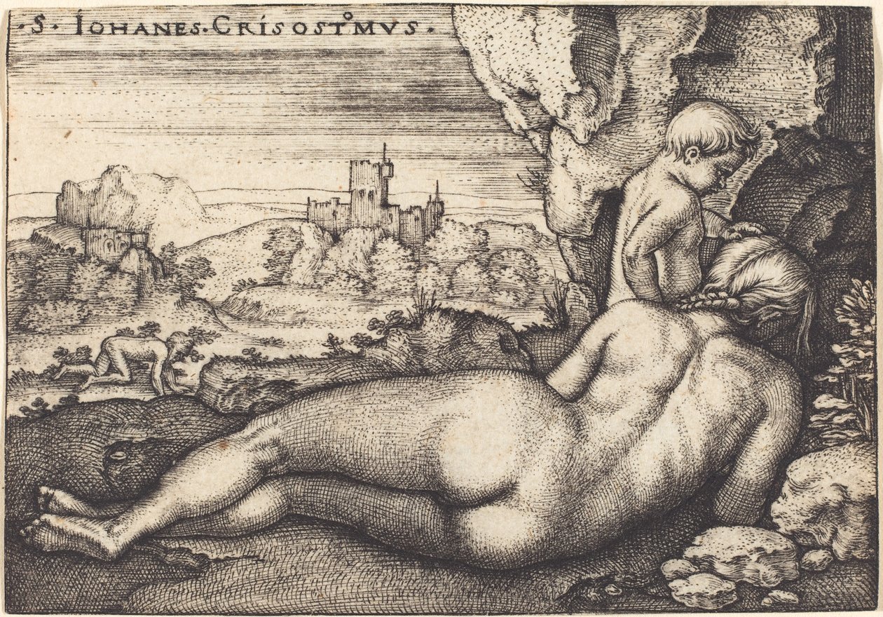 Pokuta świętego Jana Chryzostoma autorstwa Hans Sebald Beham
