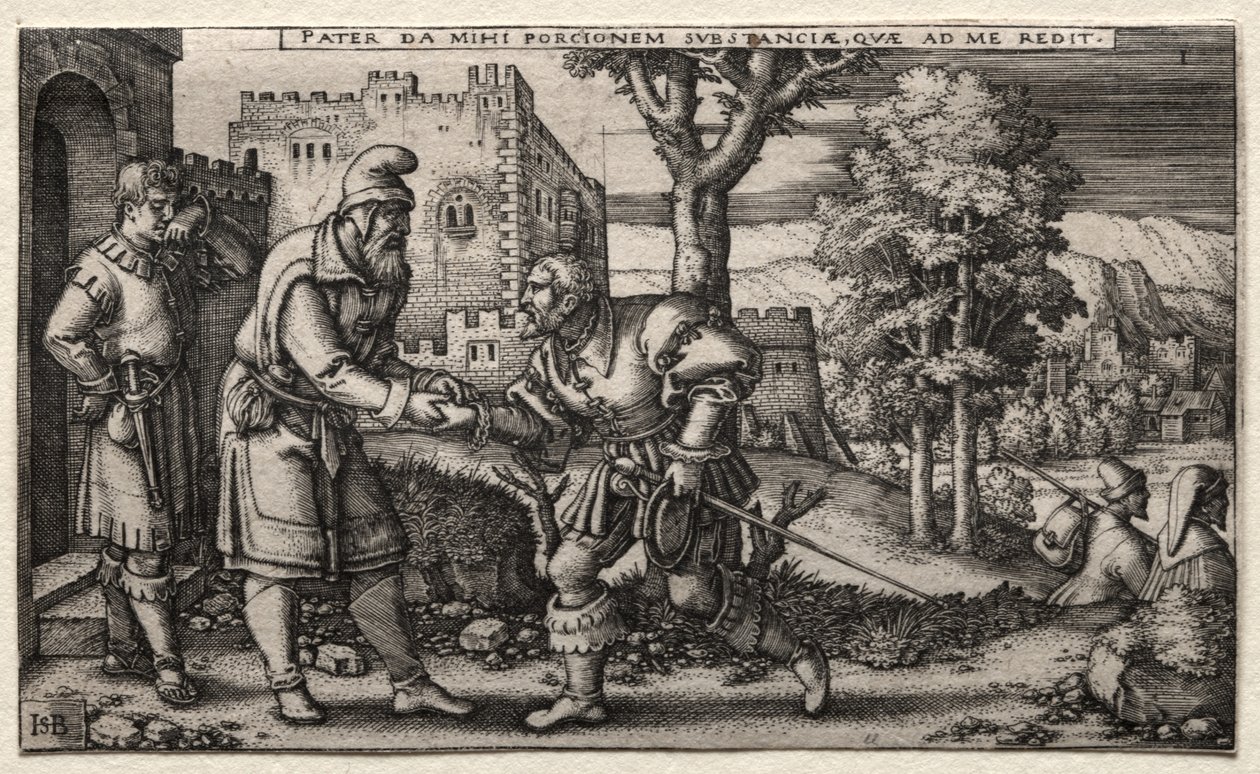 Syn marnotrawny autorstwa Hans Sebald Beham