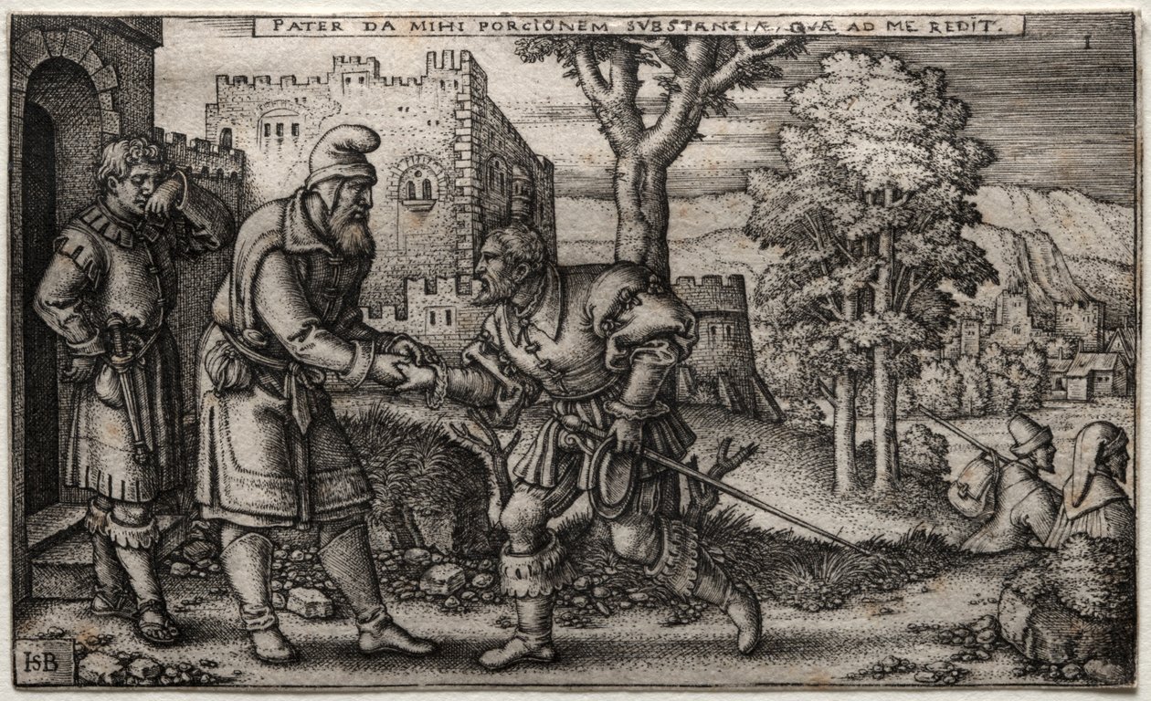 Syn marnotrawny. autorstwa Hans Sebald Beham