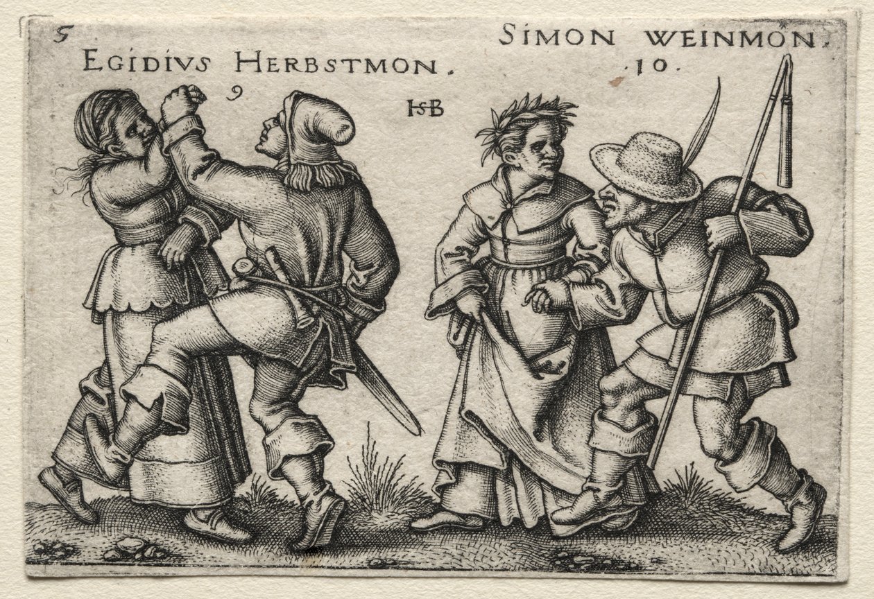 Wesele na wsi: Egidius Herbstmon / Simon Weimon autorstwa Hans Sebald Beham