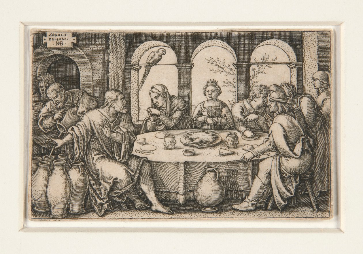 Uczta weselna w Cana autorstwa Hans Sebald Beham