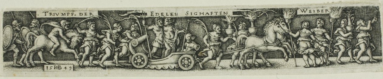 Triumfalny Procesja Szlachetnych Wspaniałych Kobiet autorstwa Hans Sebald Beham