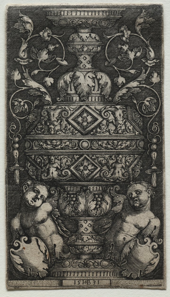 Wazon ozdobiony dziećmi, 1531. autorstwa Hans Sebald Beham