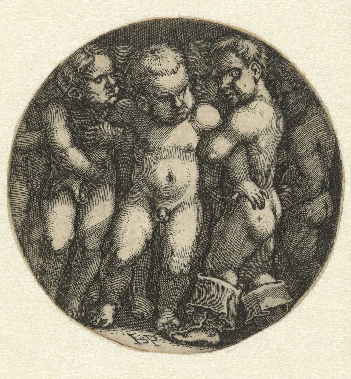 Siedmiu nagich chłopców autorstwa Hans Sebald Beham