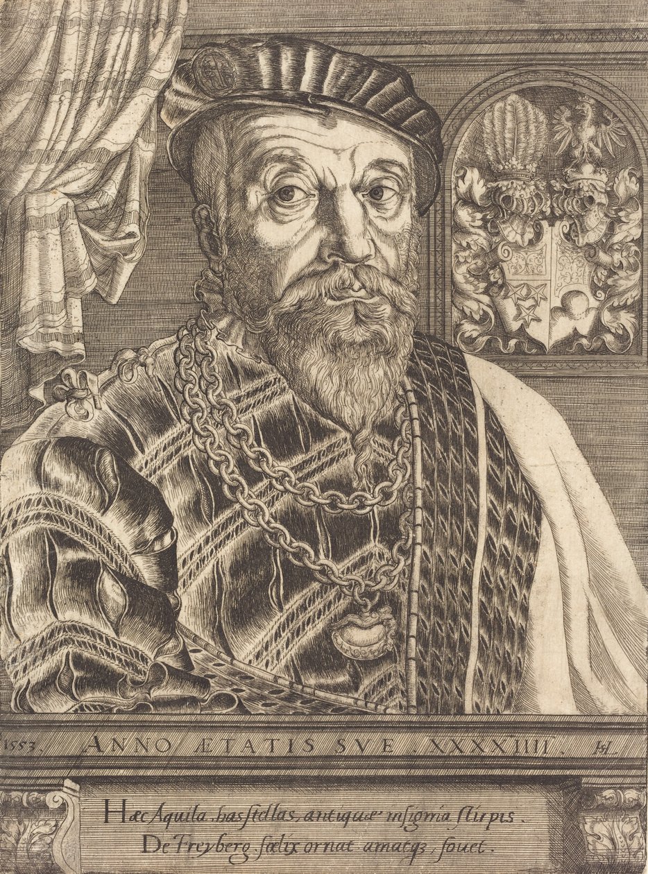Pancraz von Freyberg Hohenschau, 1553. autorstwa Hans Sebald Lautensack