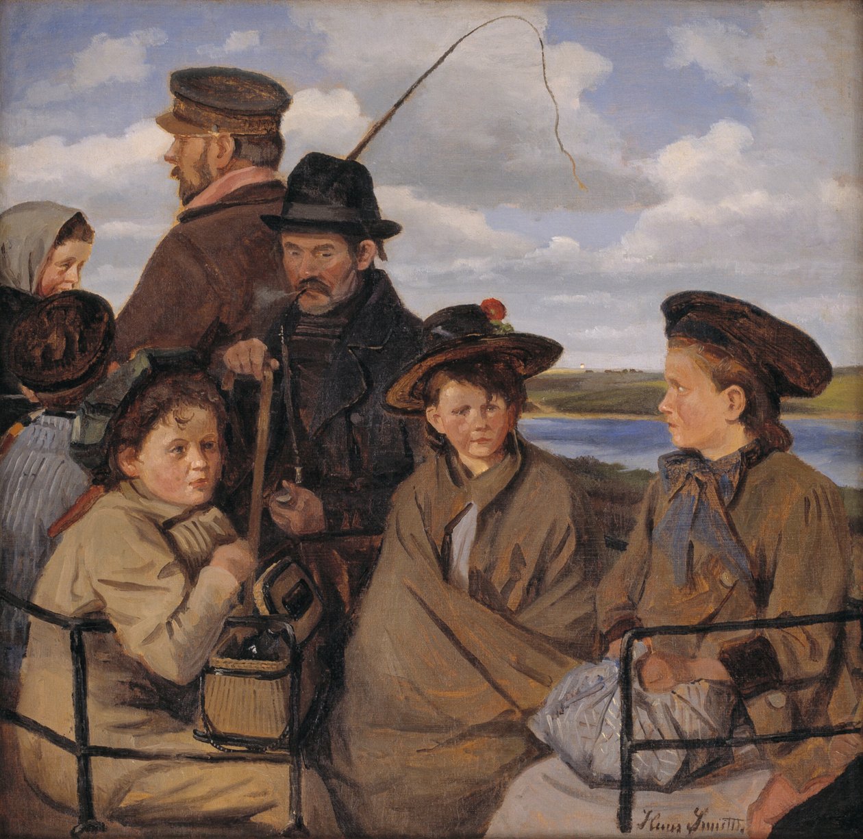 W dzień samochód. siostrzeńcy artysty autorstwa Hans Smidth