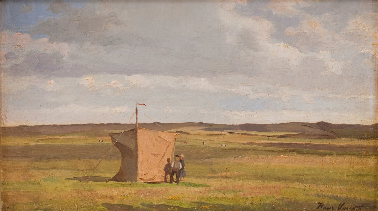 Schronisko Artysty na wrzosowiskach w Jutlandii autorstwa Hans Smidth