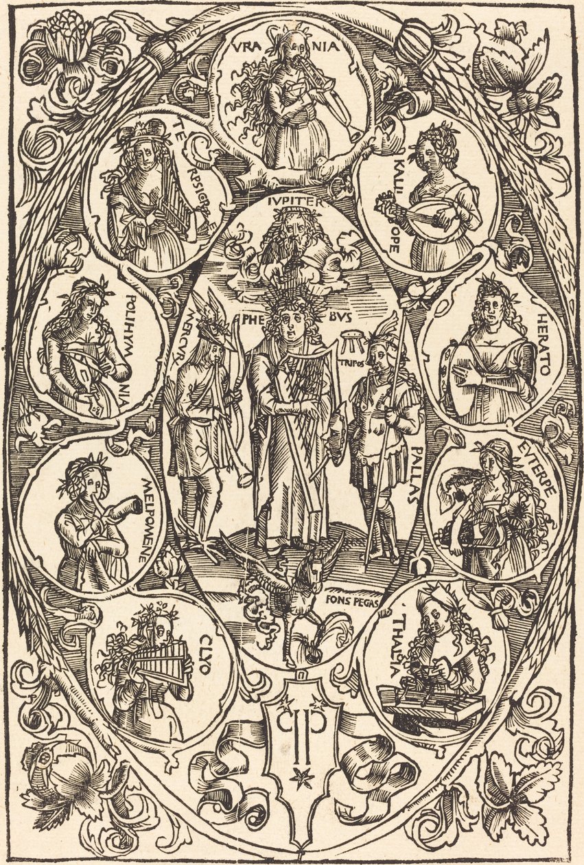 Apollo i muzy autorstwa Hans Süss von Kulmbach