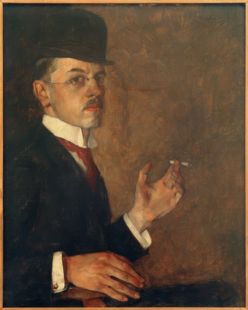Autoportret z papierosem autorstwa Hans Sutter