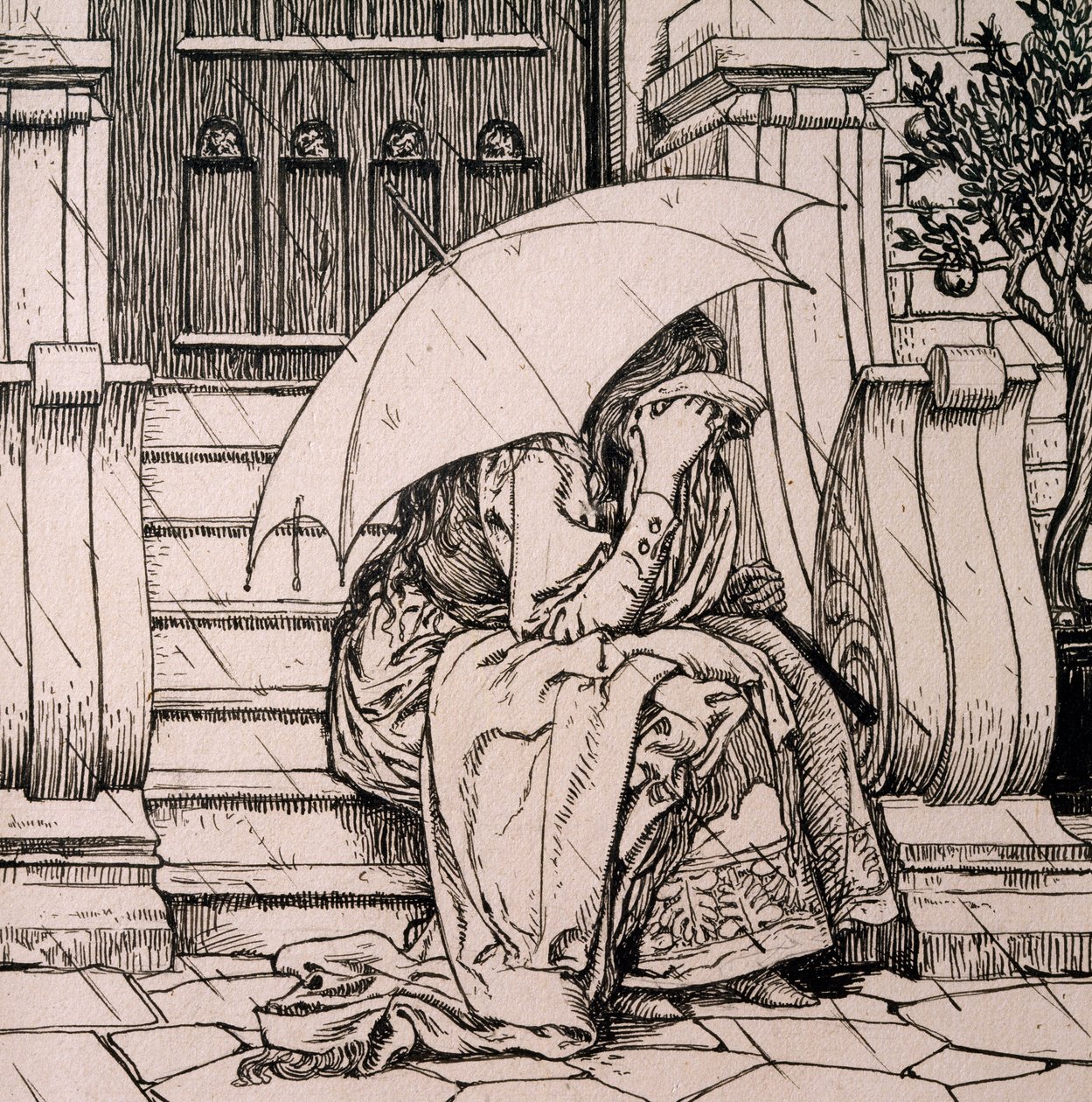 Ilustracja do bajki Hansa Christiana Andersena (1805-1875) autorstwa Hans Tegner