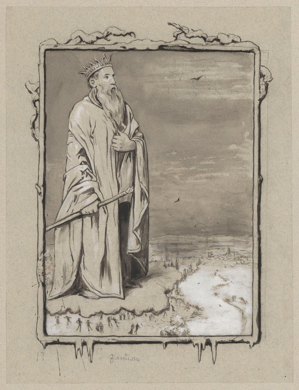 Alegoria stycznia autorstwa Hans Thoma