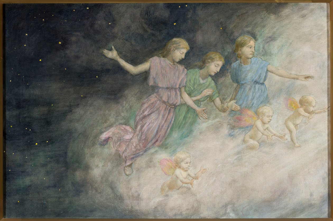 Aniołowie - Zwiastowanie autorstwa Hans Thoma