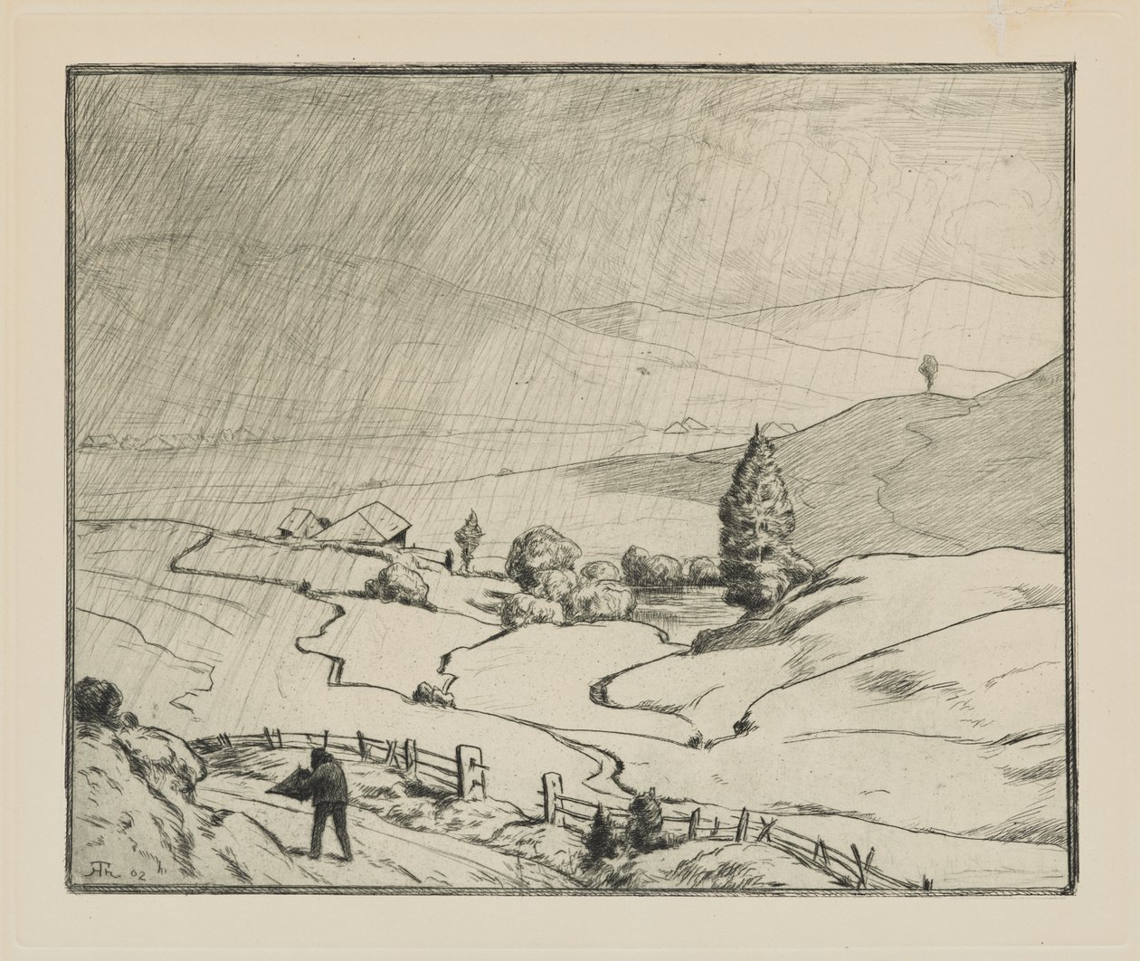 Zaczyna padać deszcz autorstwa Hans Thoma