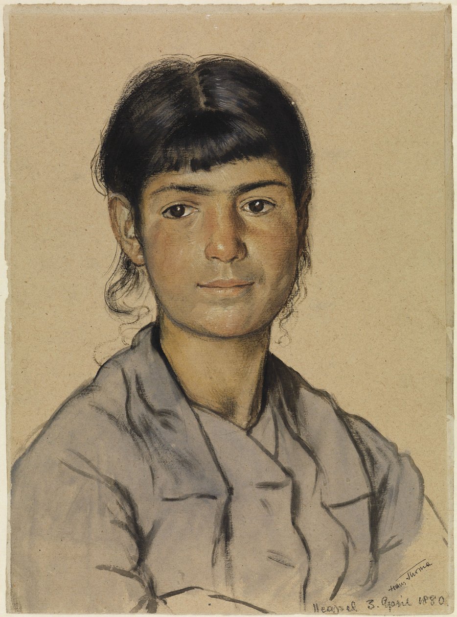 Portret młodej Neapolitan autorstwa Hans Thoma