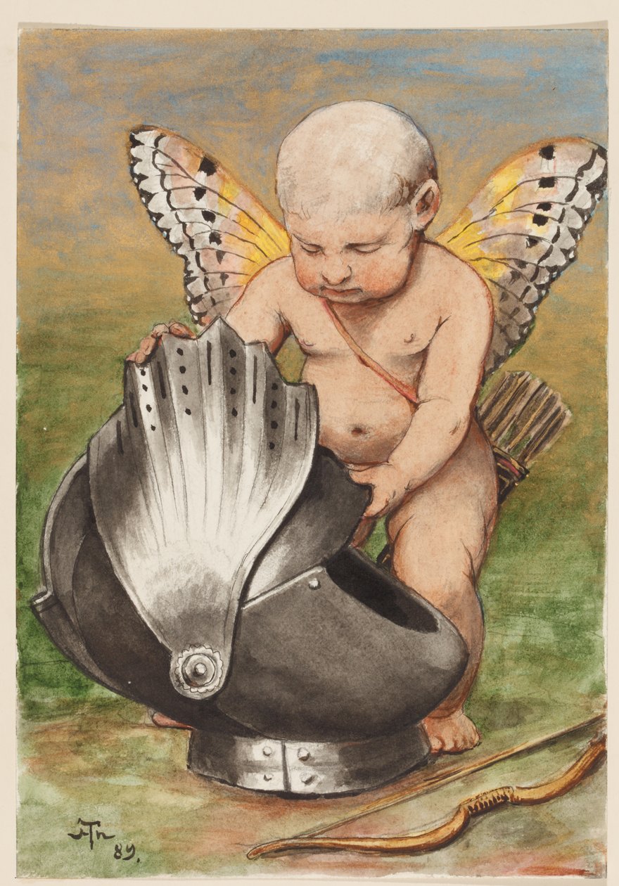 Cherubin z hełmem autorstwa Hans Thoma