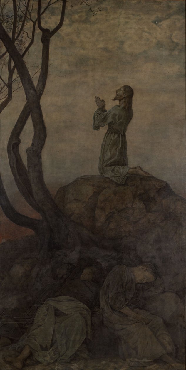 Chrystus na Górze Oliwnej autorstwa Hans Thoma