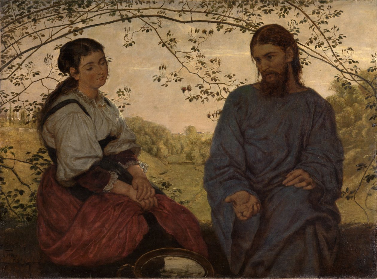 Chrystus i Samarytanka autorstwa Hans Thoma
