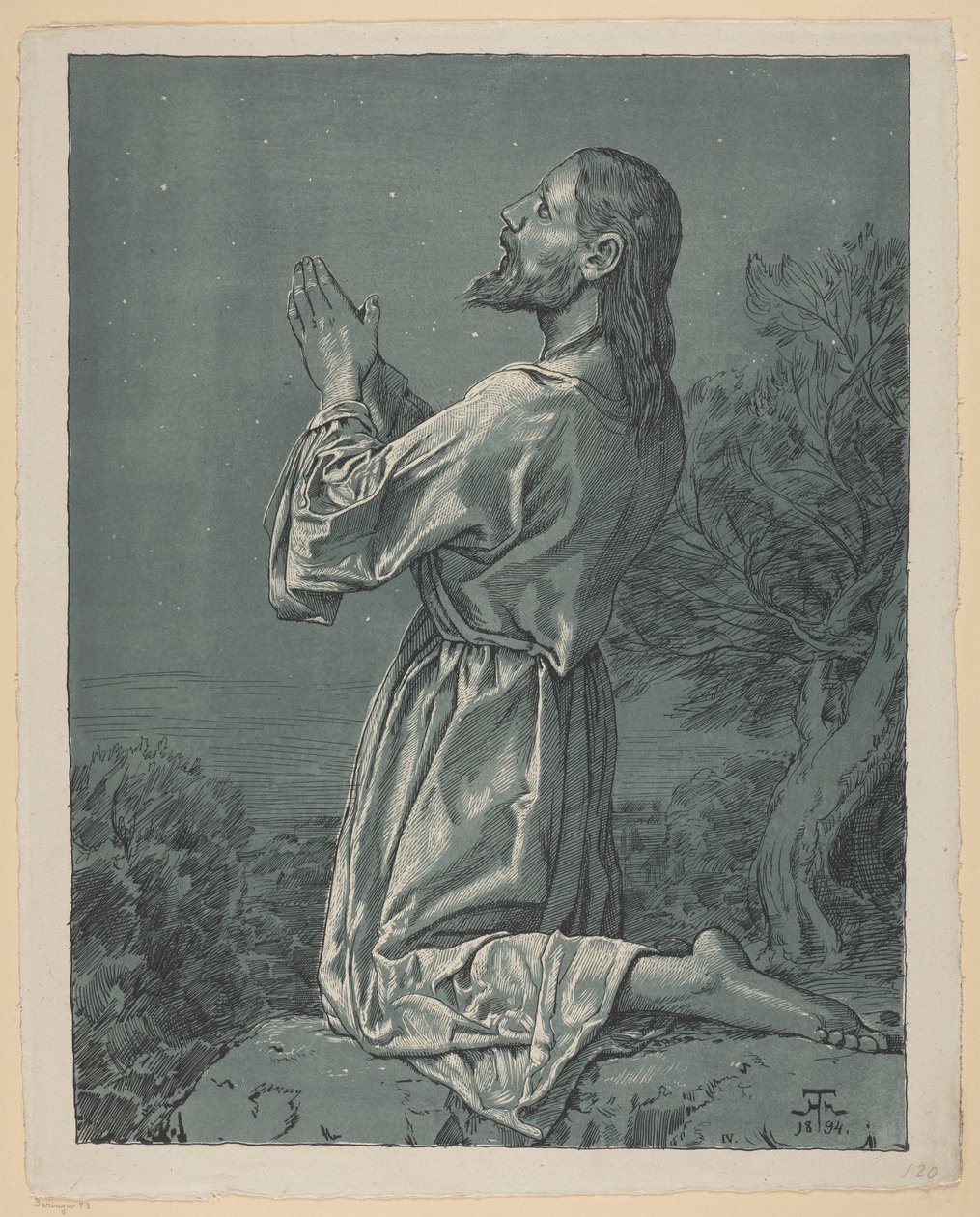 Chrystus modlący się Ogrodzie Oliwnym autorstwa Hans Thoma