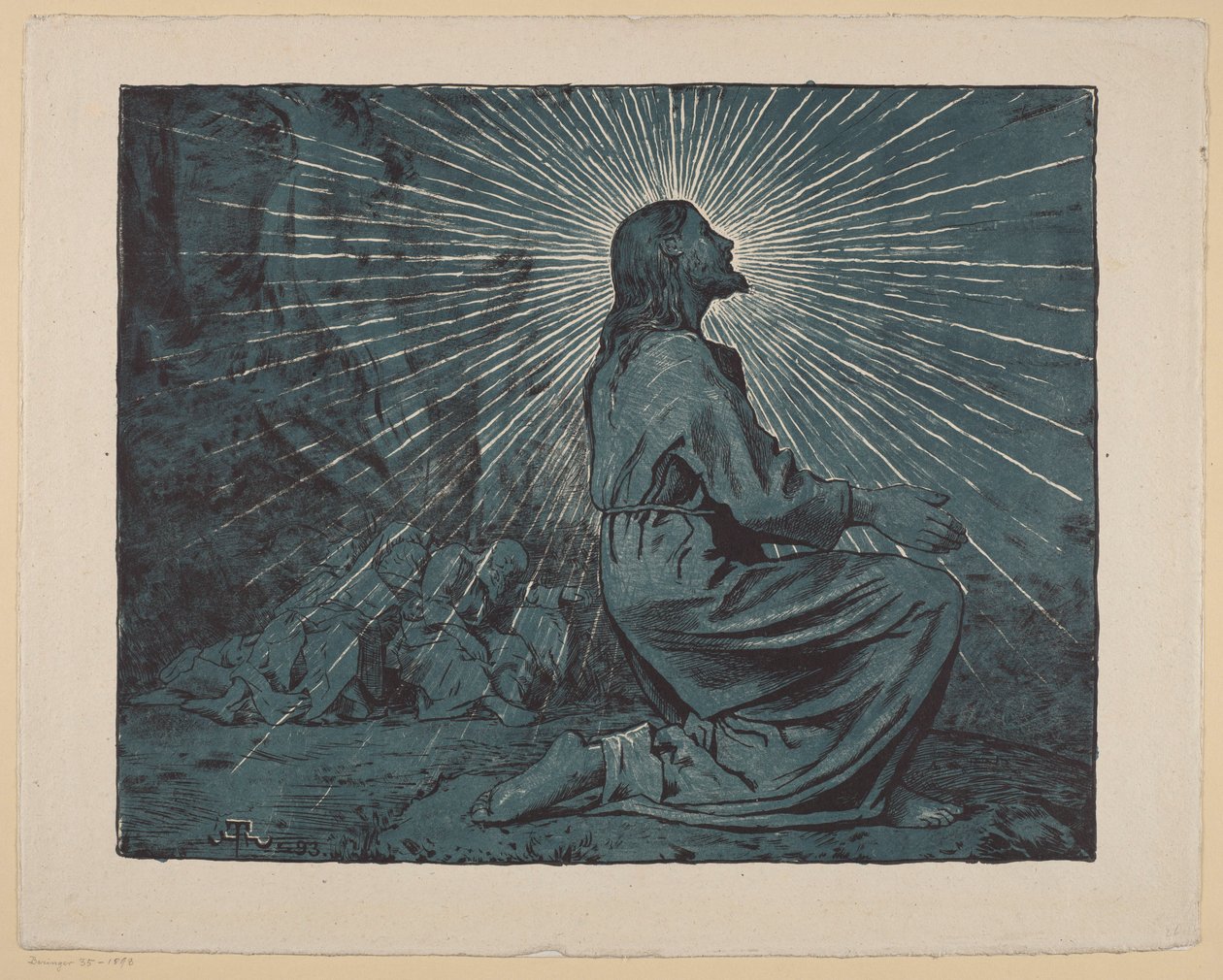 Chrystus modlący się na Górze Oliwnej autorstwa Hans Thoma