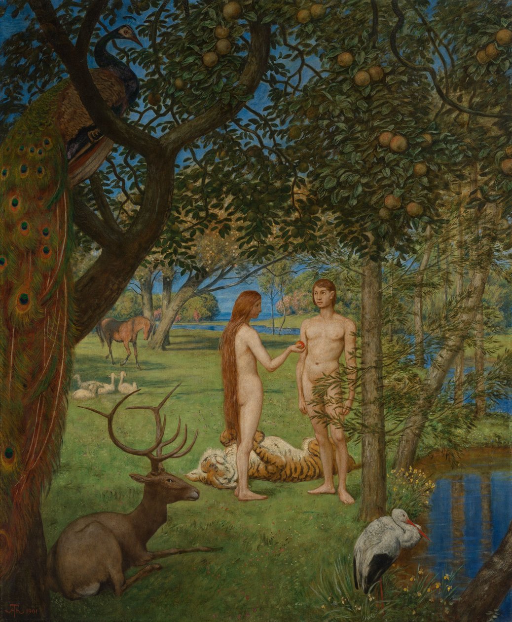 Raj autorstwa Hans Thoma