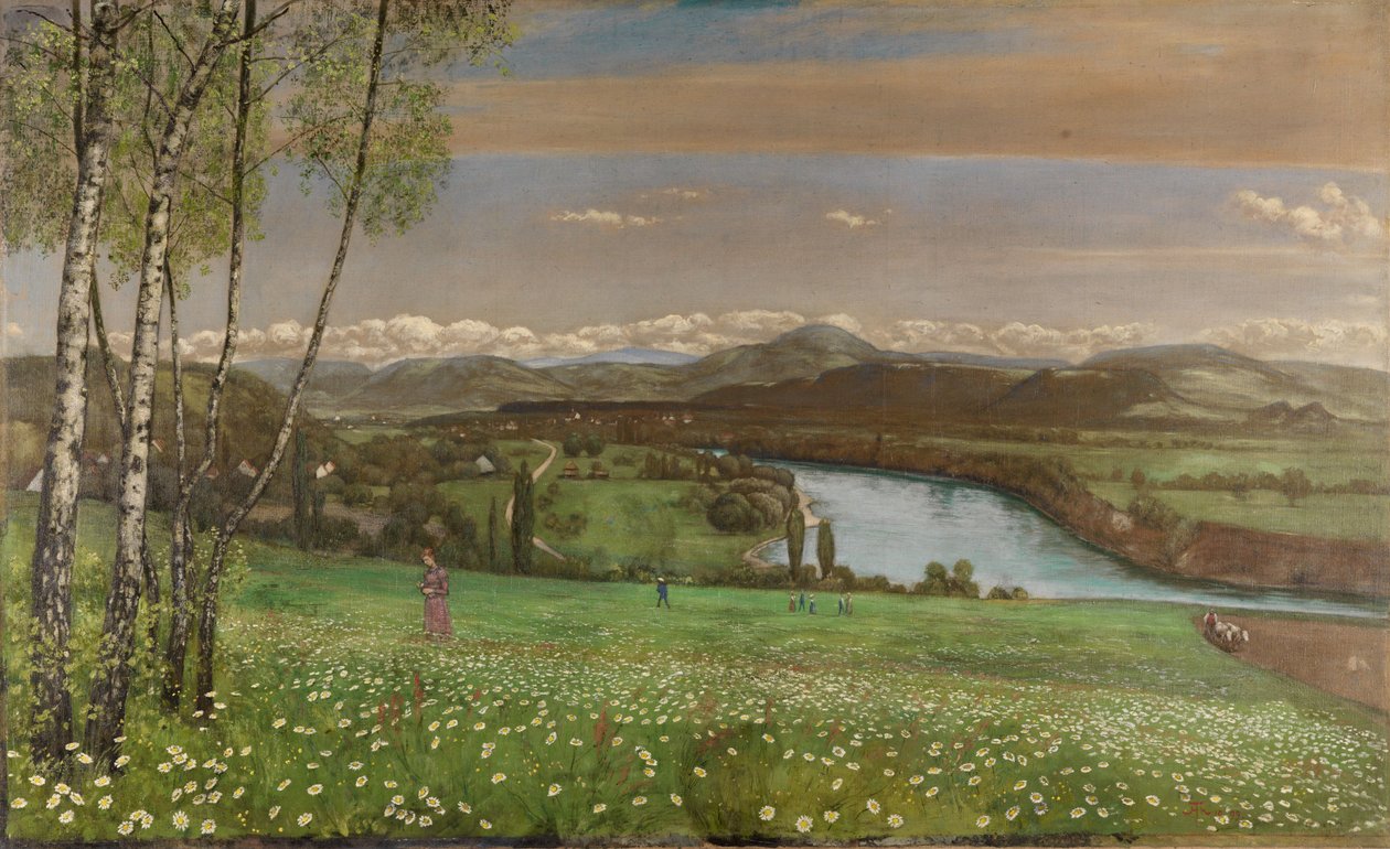 Dolina Renu w okolicach Säckingen autorstwa Hans Thoma