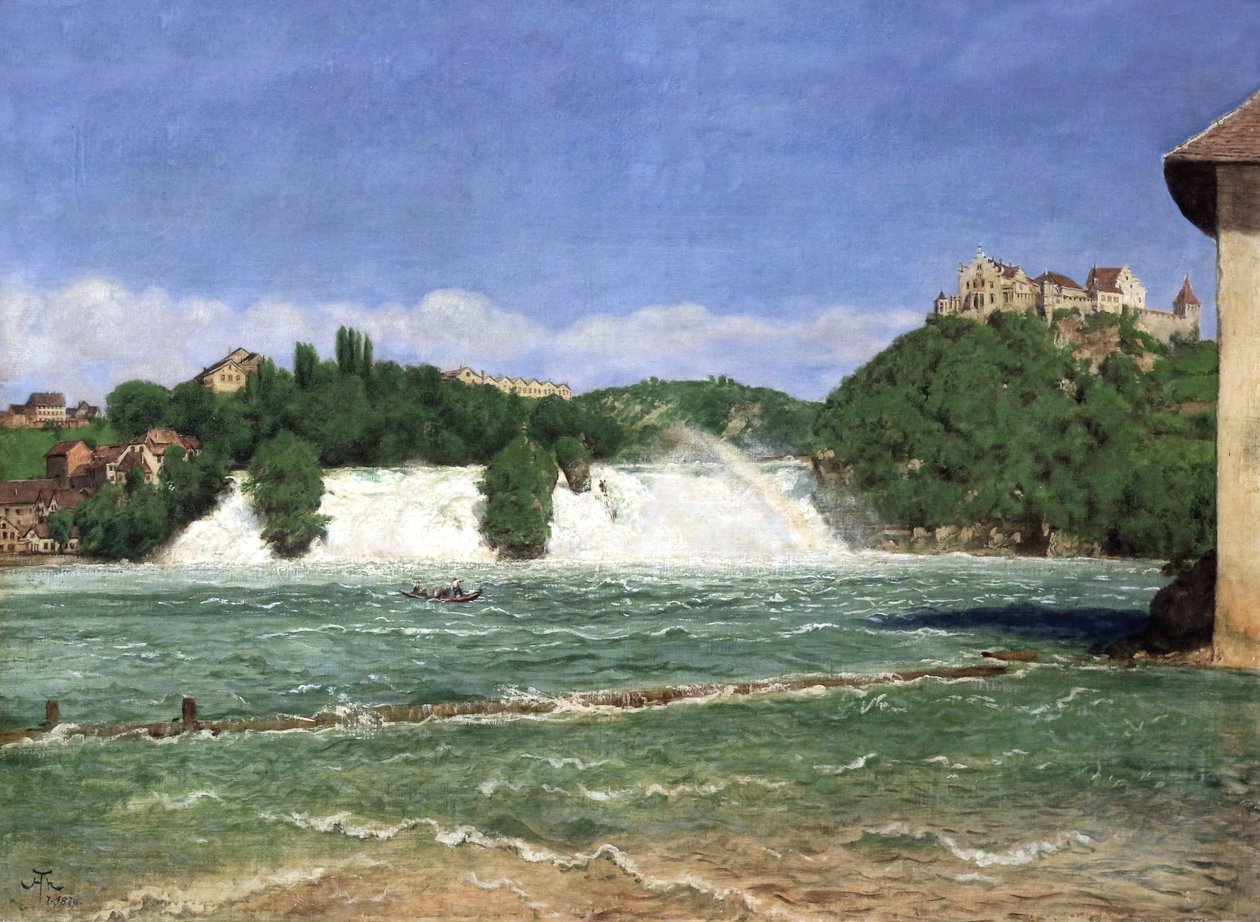 Wodospad Renu w pobliżu Schaffhausen autorstwa Hans Thoma