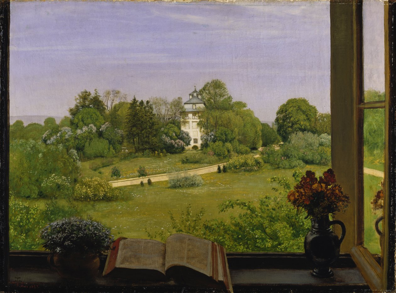 „Die Öd” - Widok na park Holzhausen autorstwa Hans Thoma